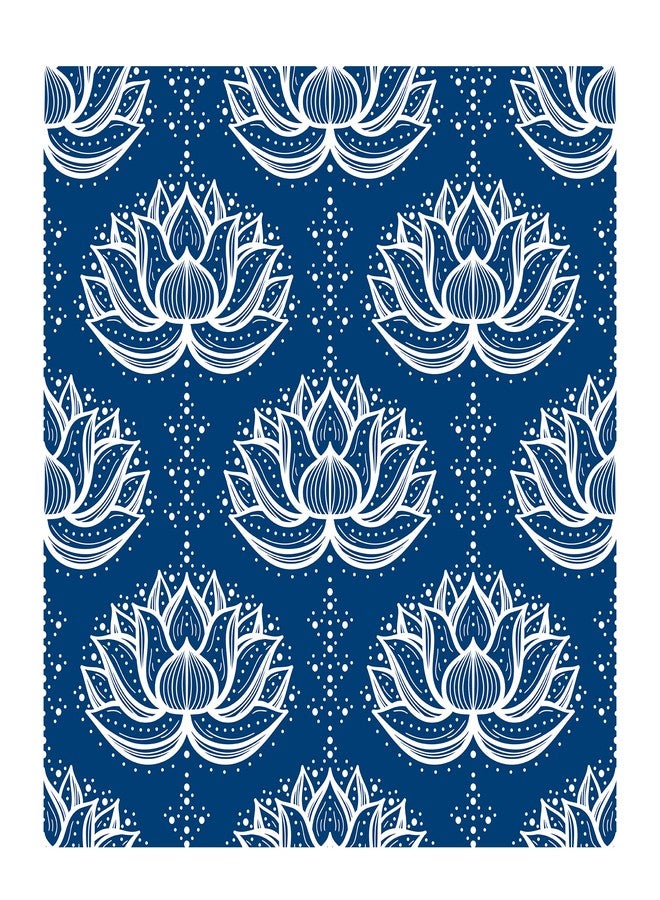 PAPER PLANE DESIGN Self-Adhesive Wallpaper Waterproof Theme Boho Wallpaper for Living Room Bedroom Office (Lotus Pattern) - Image 1